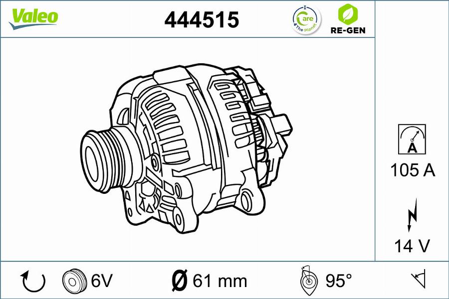 Valeo 444515 - Генератор avtolavka.club