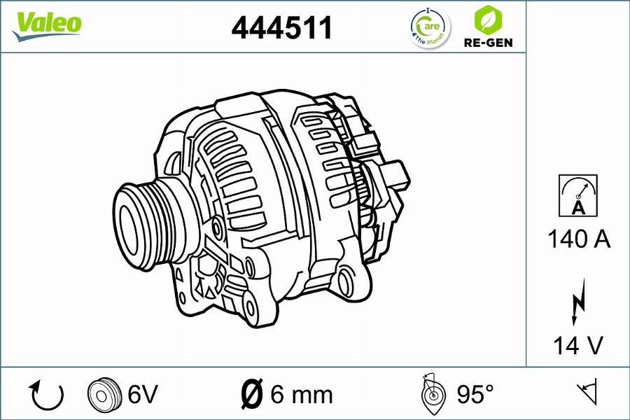 Valeo 444511 - Генератор avtolavka.club