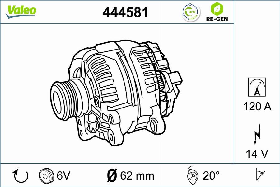 Valeo 444581 - Генератор avtolavka.club