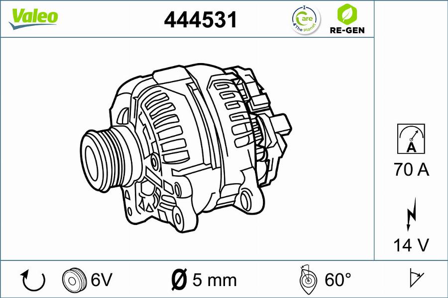 Valeo 444531 - Генератор avtolavka.club