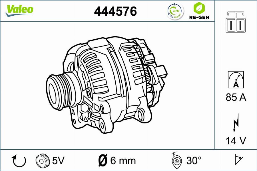 Valeo 444576 - Генератор avtolavka.club