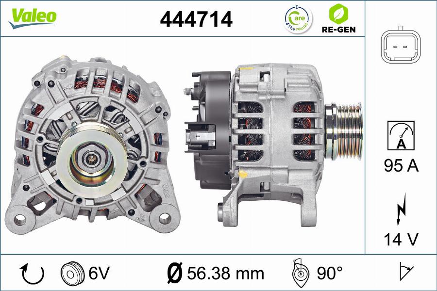 Valeo 444714 - Генератор avtolavka.club