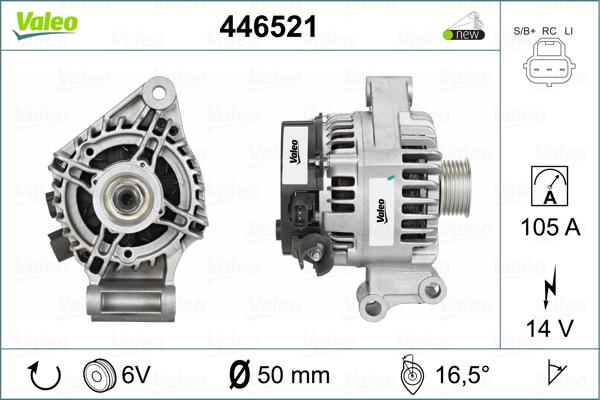 Valeo 446521 - Генератор avtolavka.club