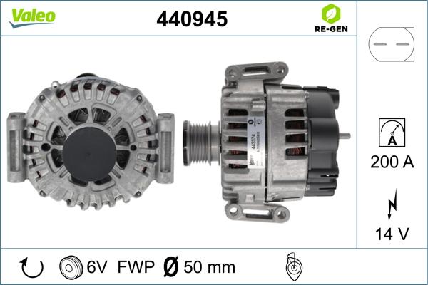 Valeo 440945 - Генератор avtolavka.club