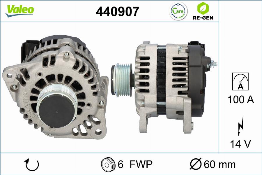 Valeo 440907 - Генератор avtolavka.club