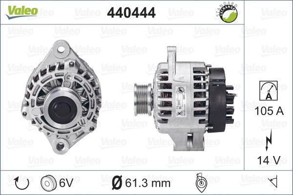 Valeo 440444 - Генератор avtolavka.club