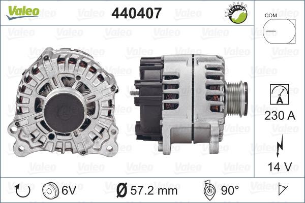 Valeo 440407 - Генератор avtolavka.club