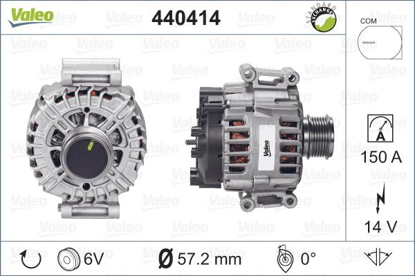 Valeo 440414 - Генератор avtolavka.club