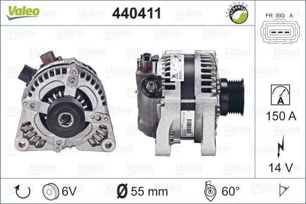 Valeo 440411 - Генератор avtolavka.club