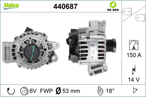 Valeo 440687 - Генератор avtolavka.club