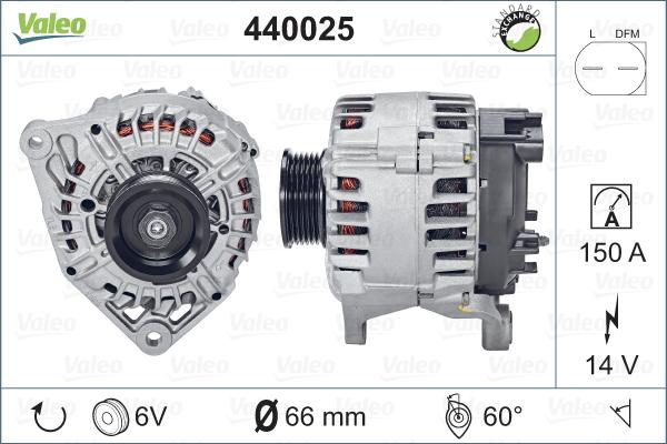 Valeo 440025 - Генератор avtolavka.club