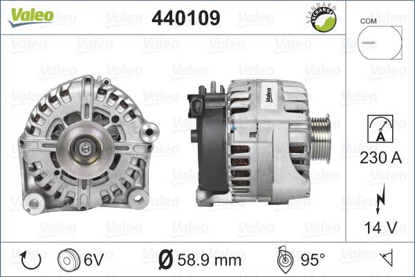 Valeo 440109 - Генератор avtolavka.club