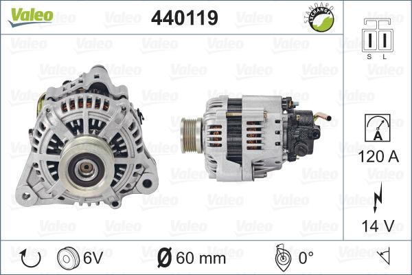 Valeo 440119 - Генератор avtolavka.club