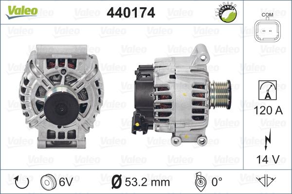 Valeo 440174 - Генератор avtolavka.club