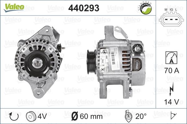 Valeo 440293 - Генератор avtolavka.club