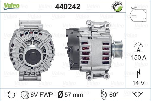 Valeo 440242 - Генератор avtolavka.club