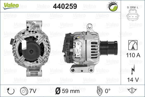 Valeo 440259 - Генератор avtolavka.club