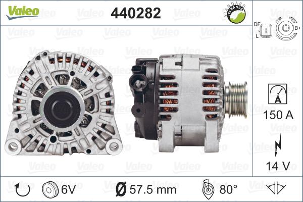 Valeo 440282 - Генератор avtolavka.club