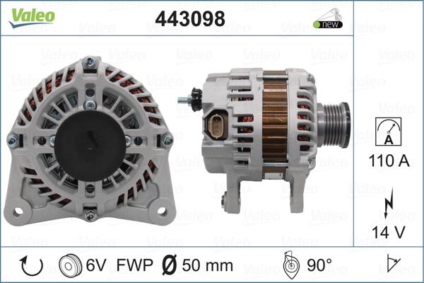 Valeo 443098 - Генератор avtolavka.club