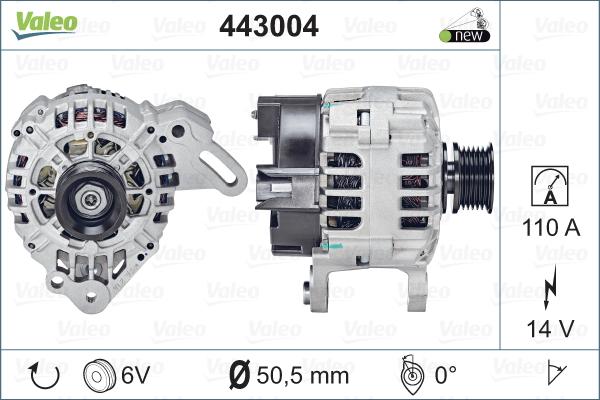 Valeo 443004 - Генератор avtolavka.club