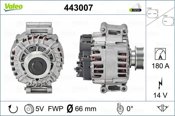 Valeo 443007 - Генератор avtolavka.club