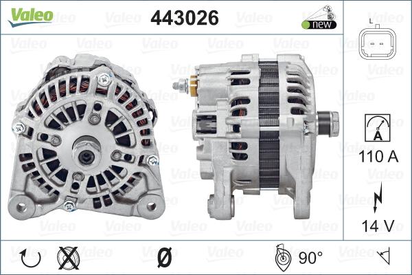 Valeo 443026 - Генератор avtolavka.club