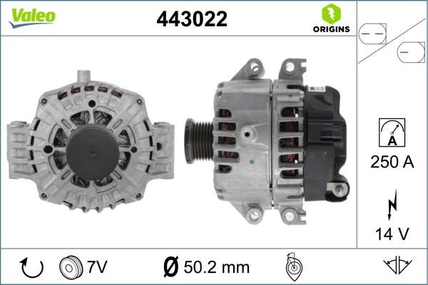 Valeo 443022 - Генератор avtolavka.club