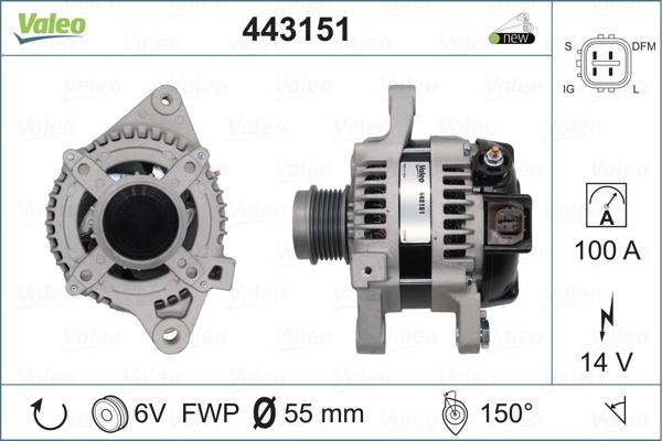 Valeo 443151 - Генератор avtolavka.club