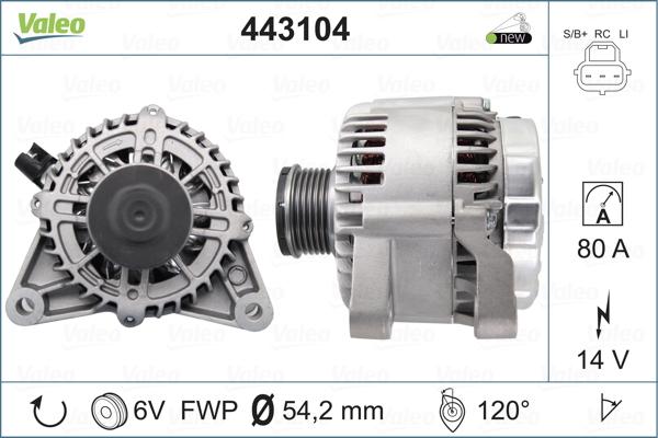 Valeo 443104 - Генератор avtolavka.club