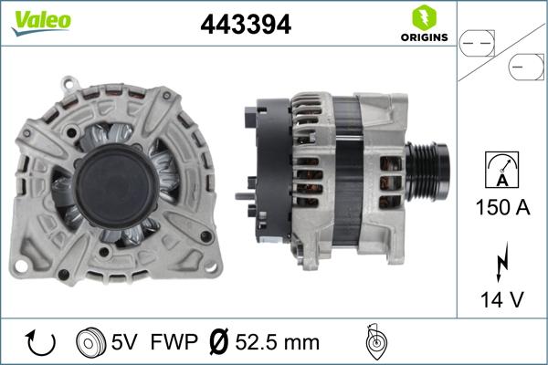 Valeo 443394 - Генератор avtolavka.club