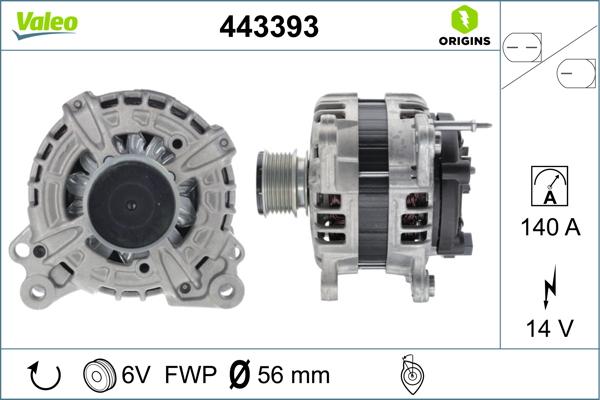 Valeo 443393 - Генератор avtolavka.club