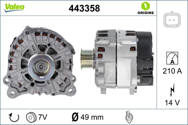 Valeo 443358 - Генератор avtolavka.club