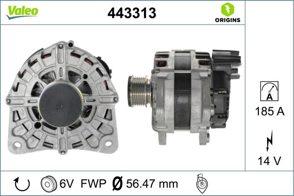 Valeo 443313 - Генератор avtolavka.club