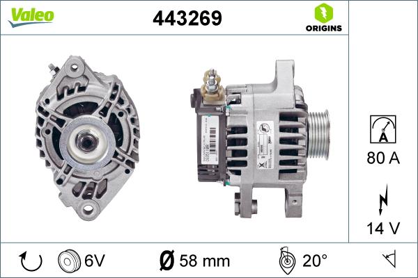 Valeo 443269 - Генератор avtolavka.club