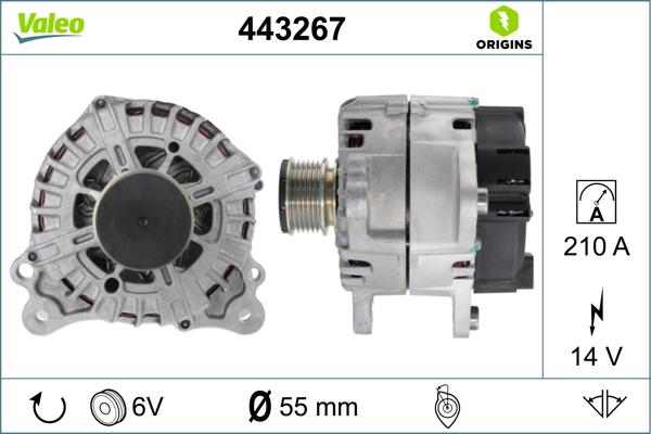 Valeo 443267 - Генератор avtolavka.club