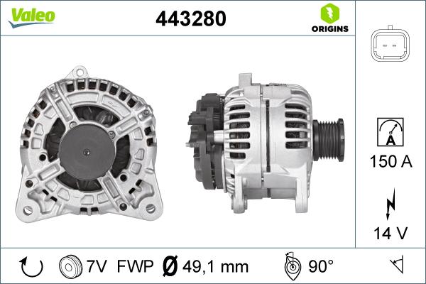 Valeo 443280 - Генератор avtolavka.club