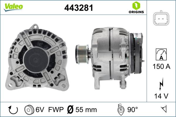 Valeo 443281 - Генератор avtolavka.club