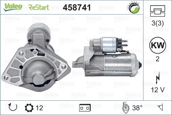 Valeo 458741 - Стартер avtolavka.club