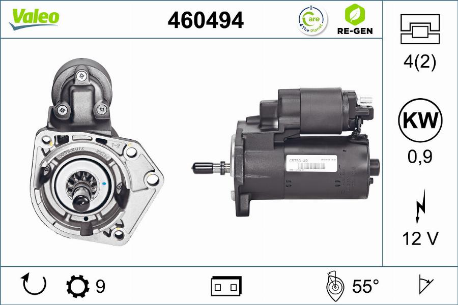 Valeo 460494 - Стартер avtolavka.club