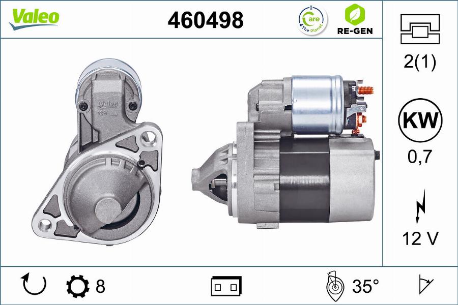 Valeo 460498 - Стартер avtolavka.club