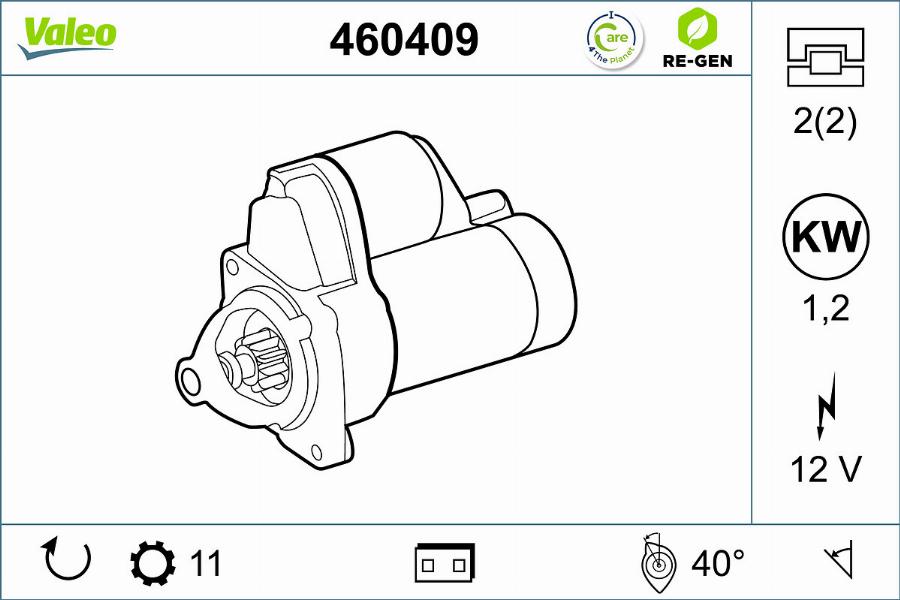 Valeo 460409 - Стартер avtolavka.club