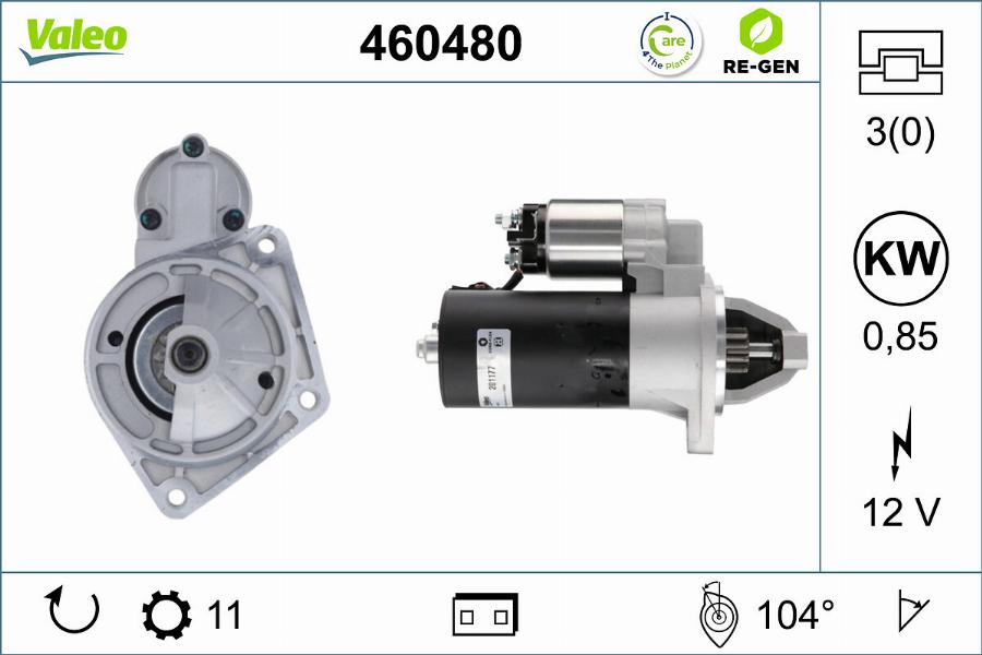 Valeo 460480 - Стартер avtolavka.club