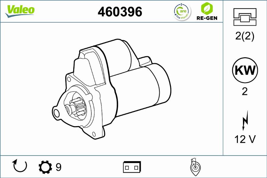 Valeo 460396 - Стартер avtolavka.club