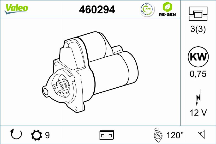 Valeo 460294 - Стартер avtolavka.club