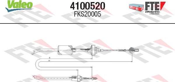 Valeo 4100520 - Трос, управління зчепленням avtolavka.club