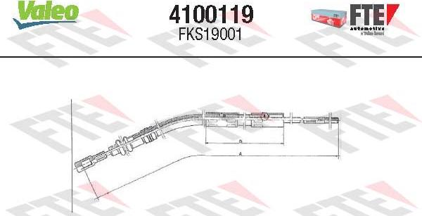 Valeo 4100119 - Трос, управління зчепленням avtolavka.club