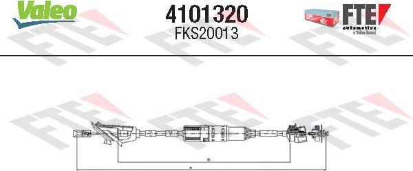 Valeo 4101320 - Трос, управління зчепленням avtolavka.club