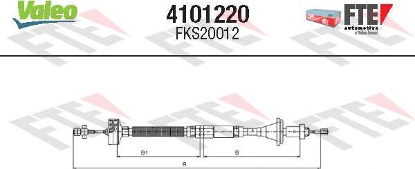 Valeo 4101220 - Трос, управління зчепленням avtolavka.club