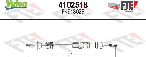 Valeo 4102518 - Трос, управління зчепленням avtolavka.club