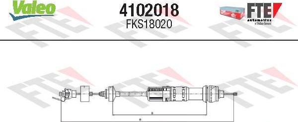 Valeo 4102018 - Трос, управління зчепленням avtolavka.club